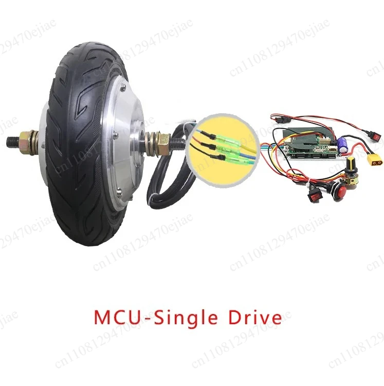 24V/36V 8-Inch DC Brushless Geared Hub Motor - High Torque Low Speed with Wired & Wireless Single Drive Control