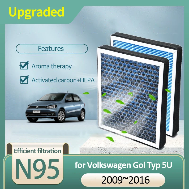 Activated Carbon Air Filter for Volkswagen VW Gol Typ 5U Voyage Saveiro MK3 G5 G6 G7 G8 2009 2010 2011 2012 2013 2014 2015 2016