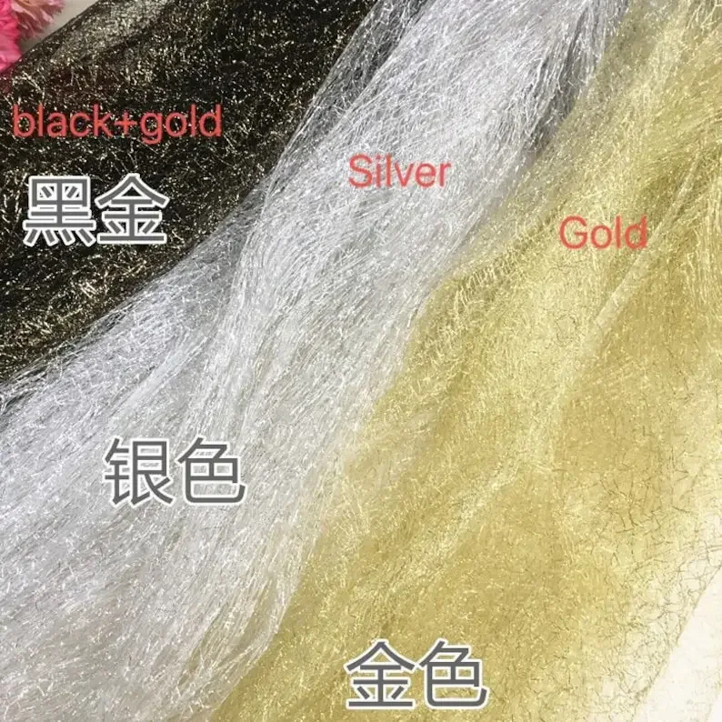 Tela de encaje hueco sinfónico, tela de tul de malla dorada y plateada para vestido tutú de bebé, vestidos, velo de novia, vestido de fiesta de 1 yarda