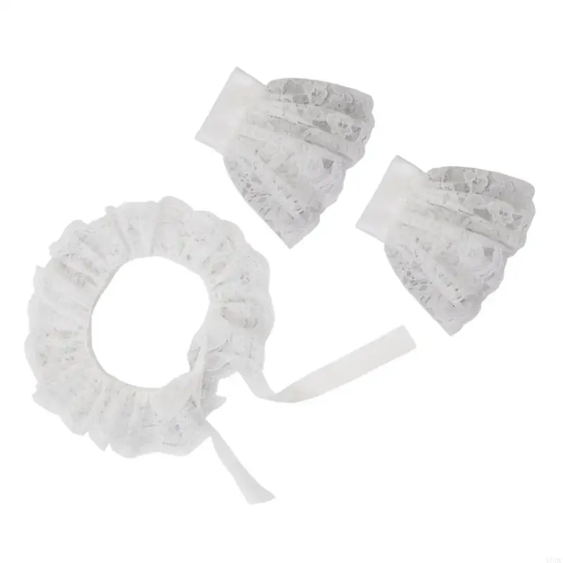 Accessori per polso da polso in finto colletto anime Women Cosplay Tema Event Eventing Y166