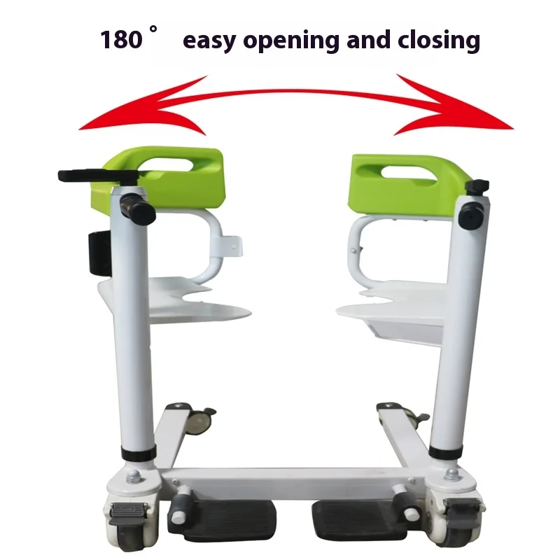 Patient Transfer Commode Chair With Toilet Lift Multi-Functional Elderly Walking Aid Rollator Stroke Hemiplegia for Disable