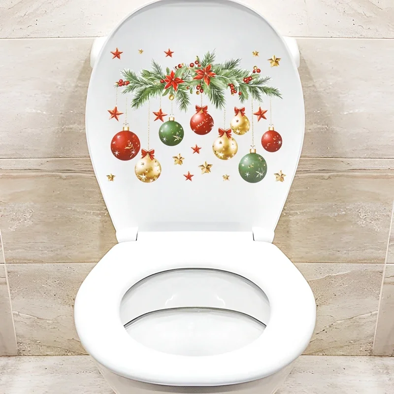 Weihnachten Schneemann Toilette Aufkleber Frohe Weihnachten Party Dekoration 2025, Weihnachten Badezimmer Dekor Navidad Natal Neujahr Geschenk 2026 – Detail 3