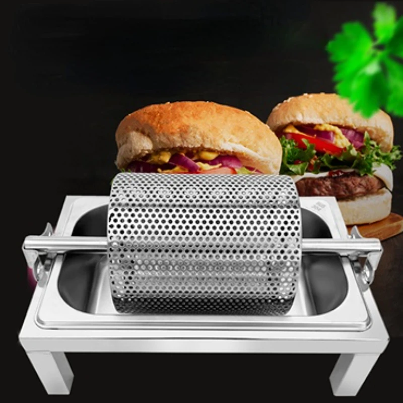 1PC Stainless steel butter roller for street burger bun fast food gastronorm containers kitchen rollers tools