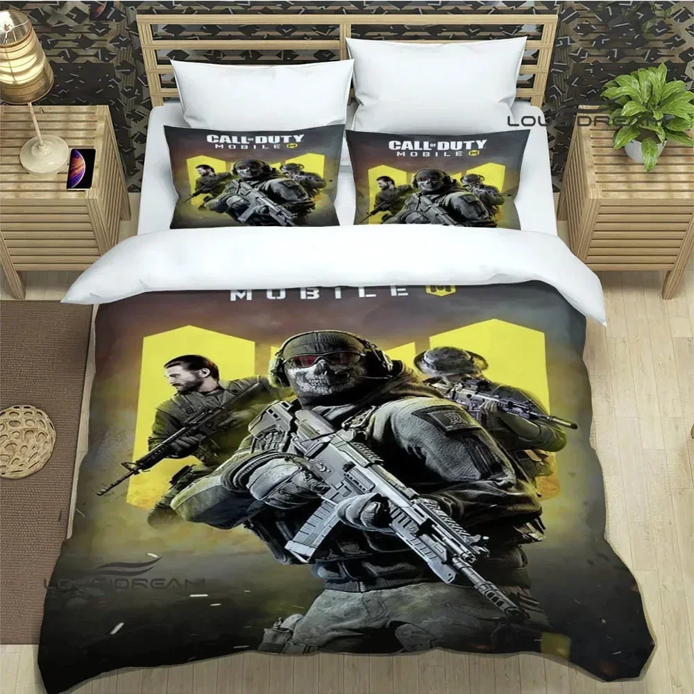 2026 Game Call Of Duty COF Bedding Set,Duvet Cover Comforter Bed Set Quilt Cover Pillowcase,King Queen Twin Size Boys Girls Adul