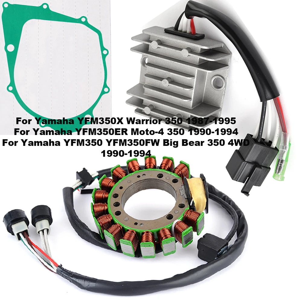 Motorrad-Regler-Gleichrichter-Statorspulen-Dichtung für Yamaha YFM350X Warrior 350 1987–1995 YFM350 YFM350FW Big Bear 350 4WD