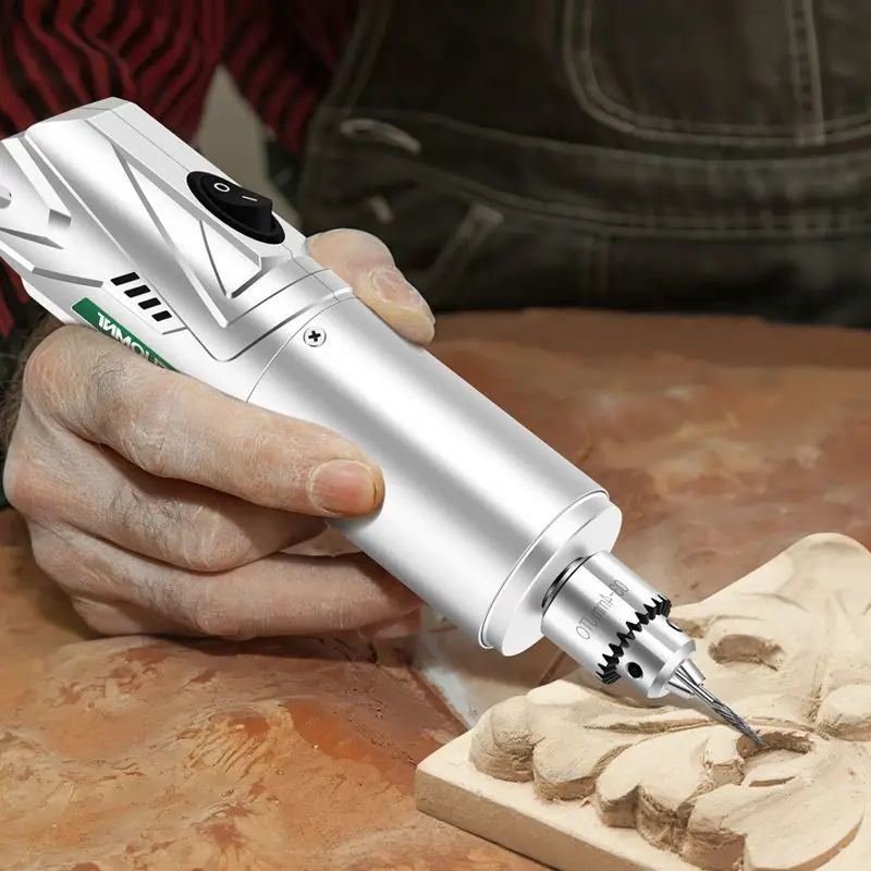 Small Carpentry Wood Root Carving Machine Tools Set Handheld Electric Grinder Polishing Carving Machine Woodworking Burnish Kits