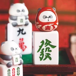 Small Pa Waiting For The Tile Series Blind Box Toys Mystery Box Chinese Mini Portable Mahjong Game Anime Figure Decoration Gifts