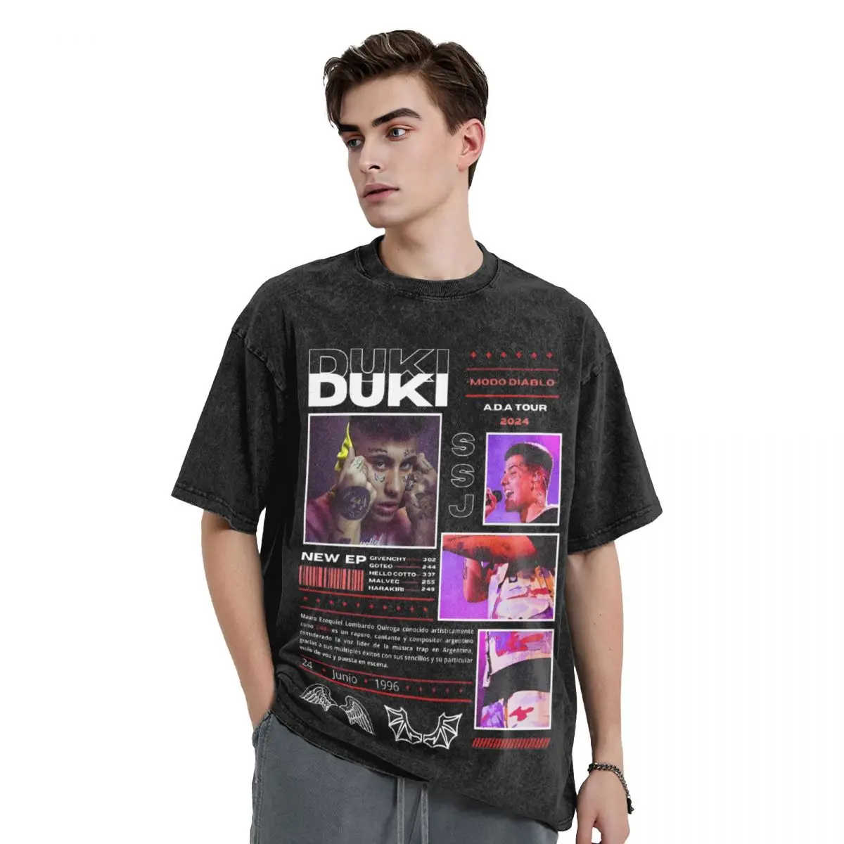 Duki T Shirt Beach nicki nicole Y2K Retro T-Shirts 2024 Cotton Trendy Cool Tee Shirt For Men Short Sleeve Print Tops