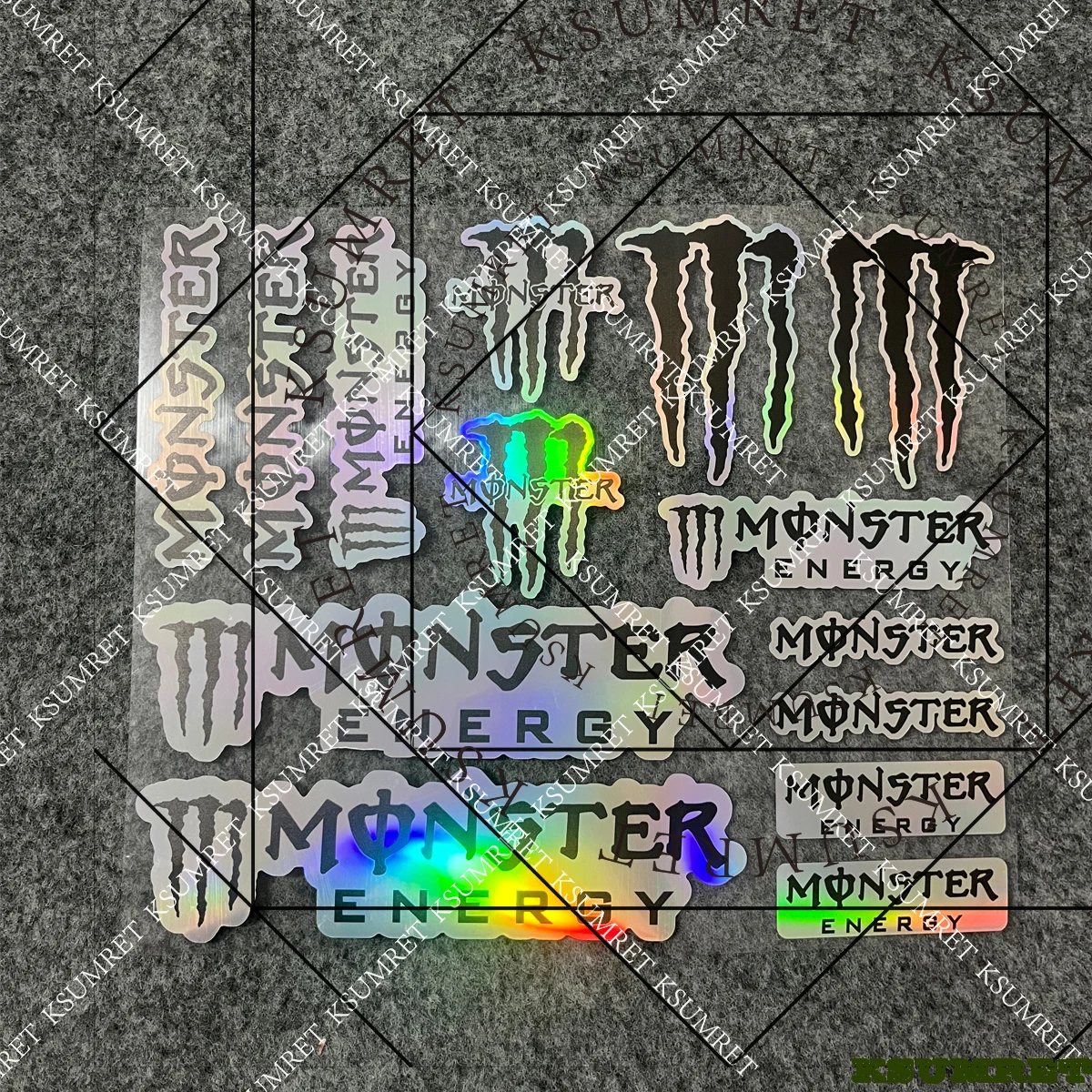 

Laser For Monster Energy Sticker Decal Helmet Emblem