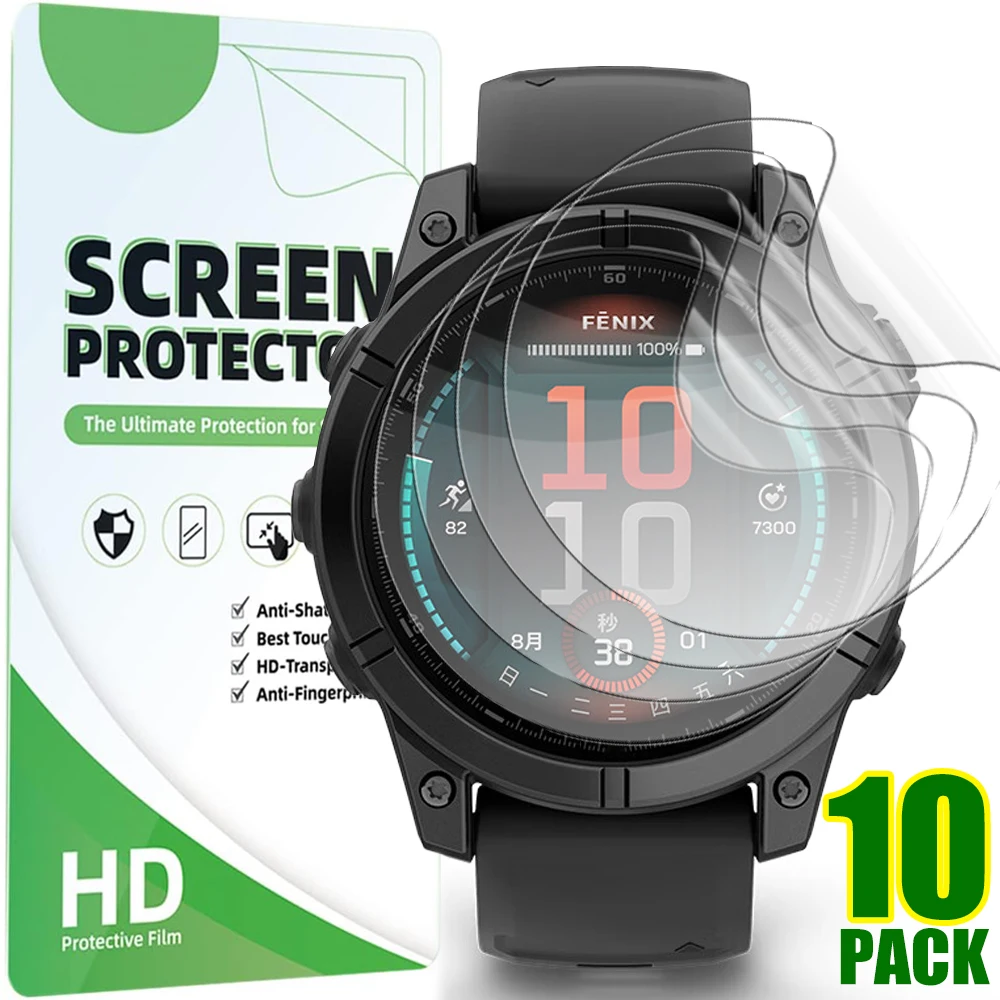 5/10PCS Hydrogel Film for Garmin Fenix E 47MM Invisible HD Clear Flexible Screen Protectors for Garmin Fenix E Watch Protection