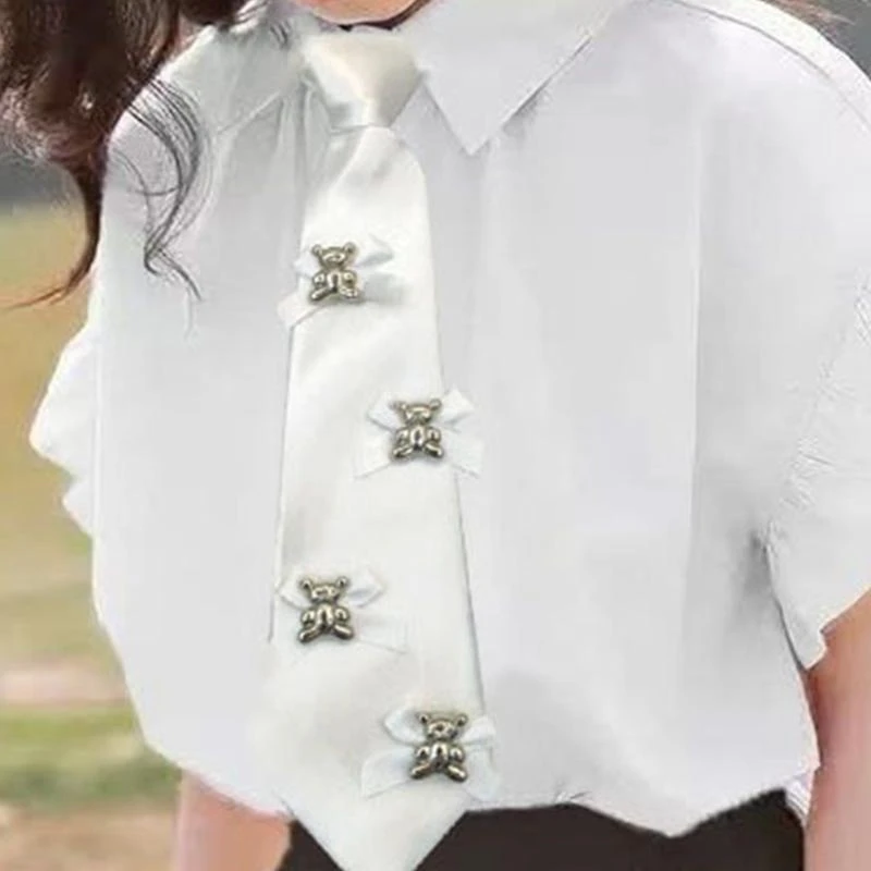 5ASD 유니폼 검은 넥타이 남성용 조절 식 밴드 여성 내구성 폴리 에스테르 직물의 날 밤 사용