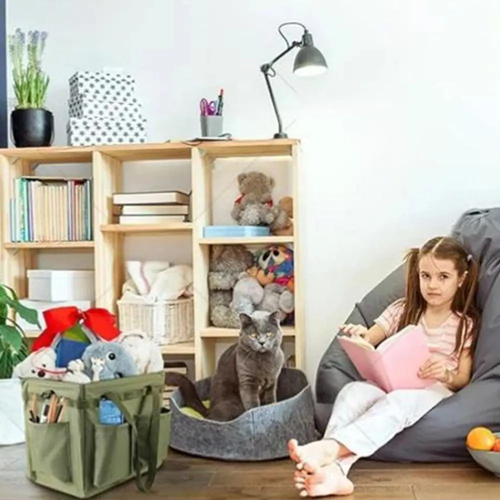 Oxford Camping Storage Handbag Foldable Large Capacity Tool Folding Carrying Bag PE Plate Durable Camping Storage Tool Bag