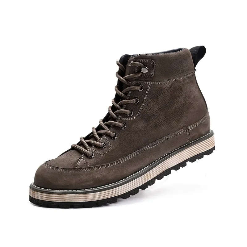 

Genuine Leather Chelsea Boots Mens Luxury Cowboy Designer Shoes Autumn Winter Combat Motorcycle Boots Outdoor Ankle Boots Snow