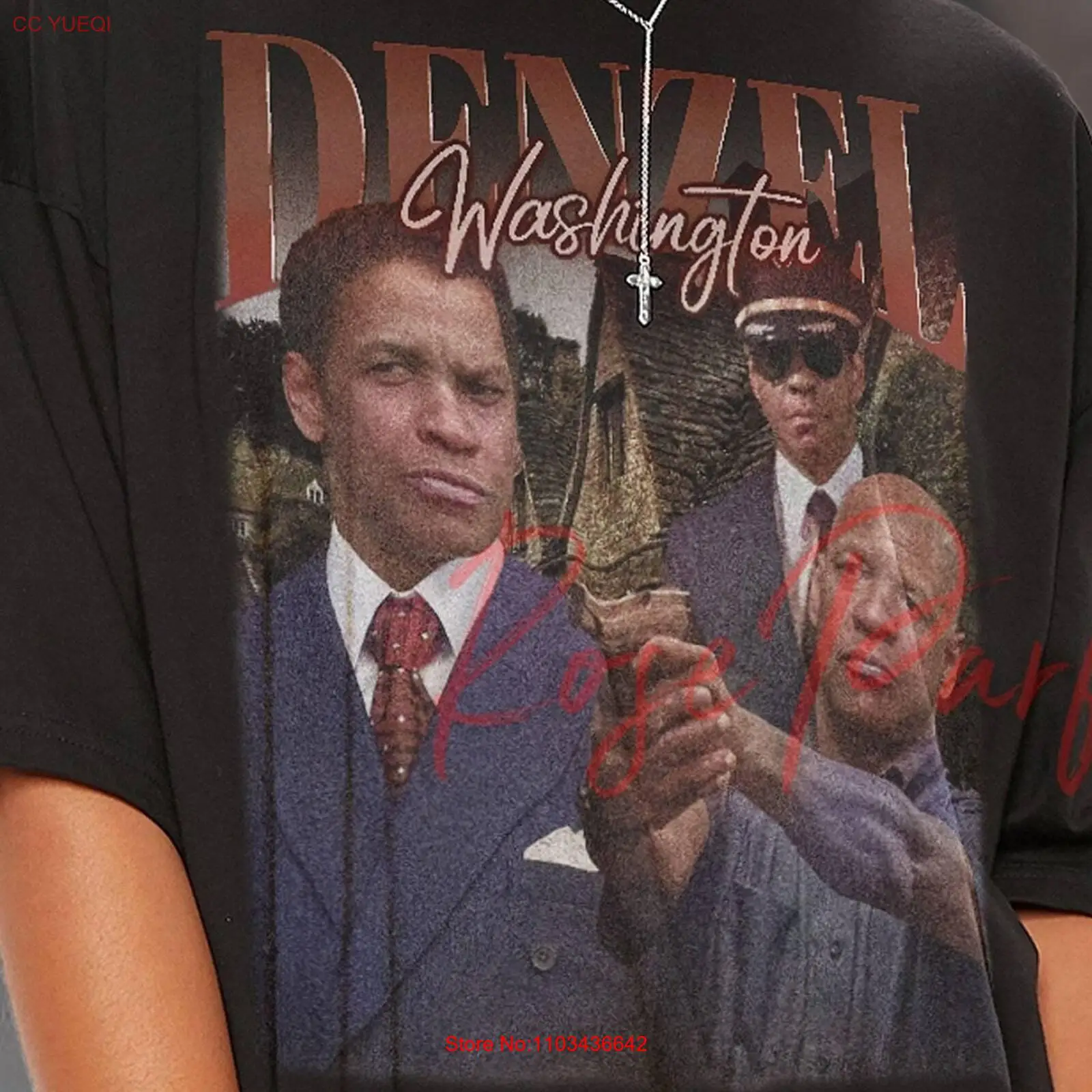 Винтажная Ретро футболка DENZEL WASHINGTON, Denze