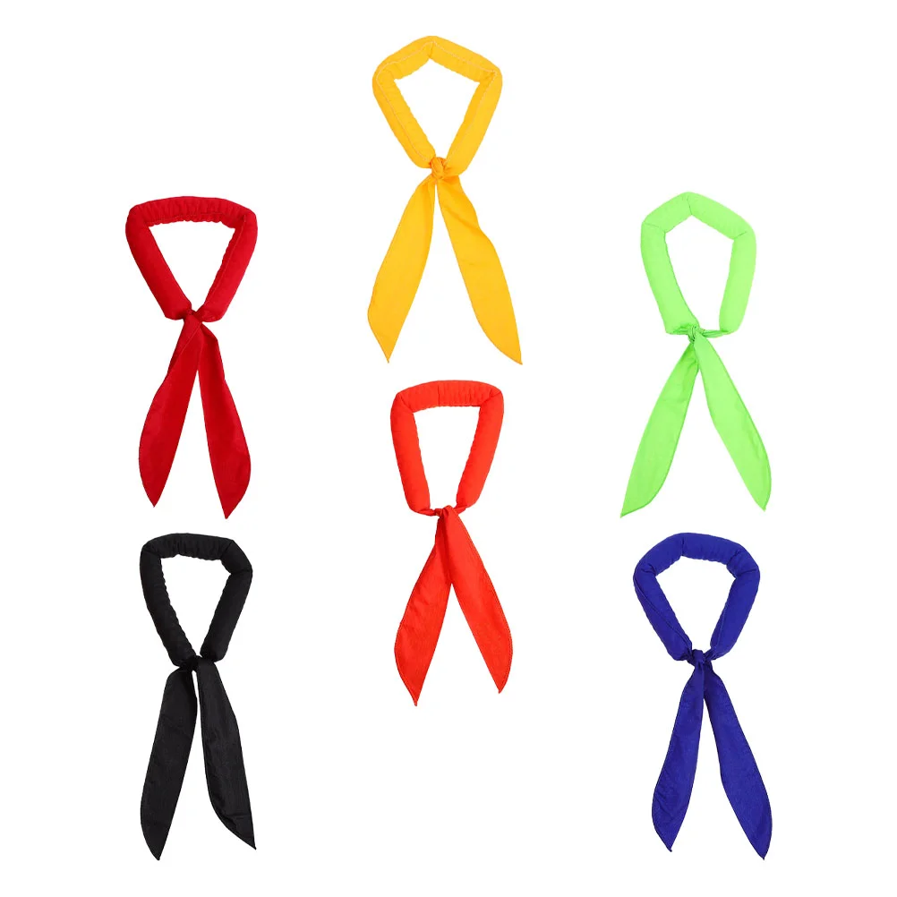 

6 Pcs Candy Scarf Towel Cooling Scarves Sweat Absorbent Quick-dry Sports Neck Wraps Fast Drying Cotton Cooler Bandana Towels