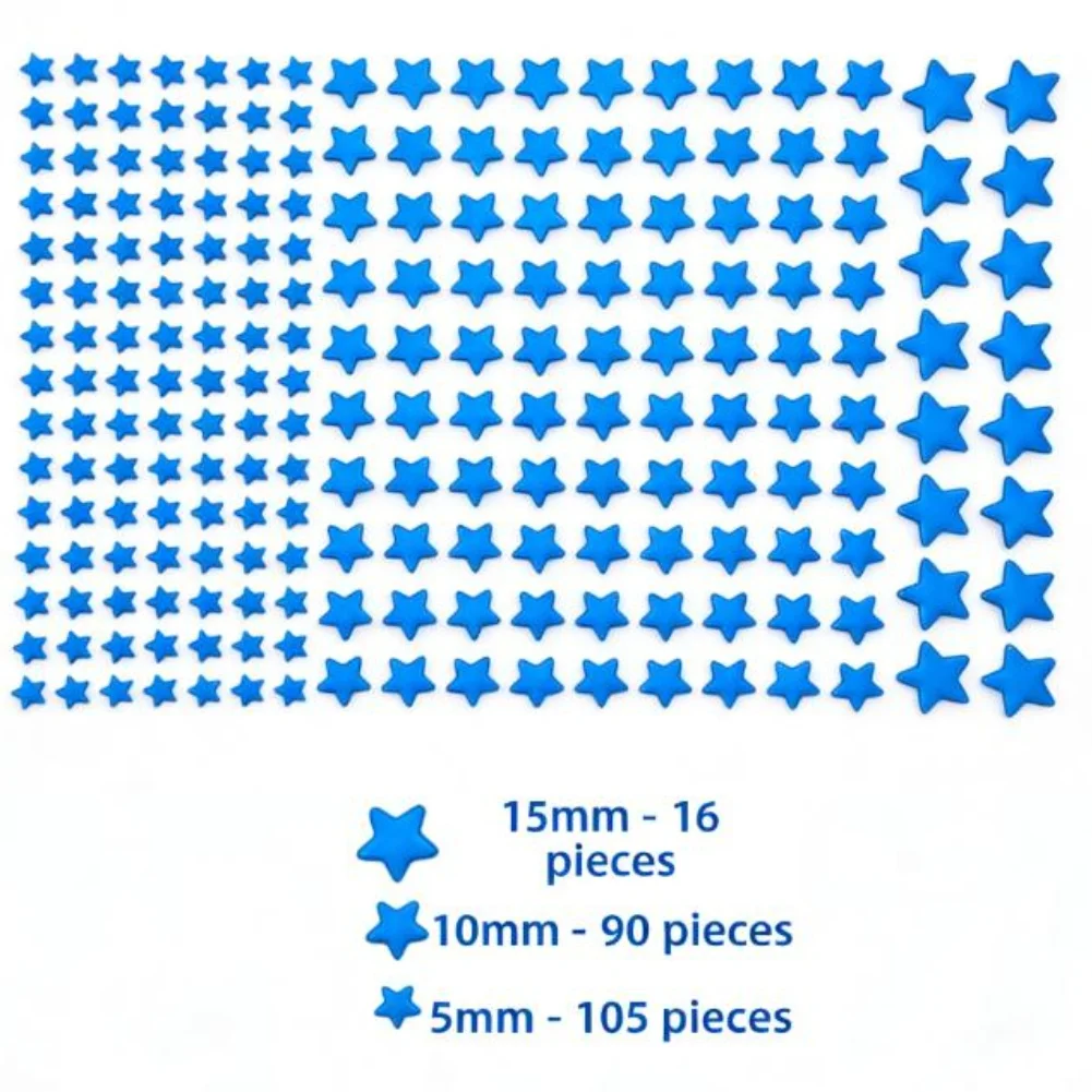3D Luminous Star Wall Decals 3D Star Wall Decals Three-dimensional Effect Self-adhesive PVC Five-pointed Star Easy To Apply