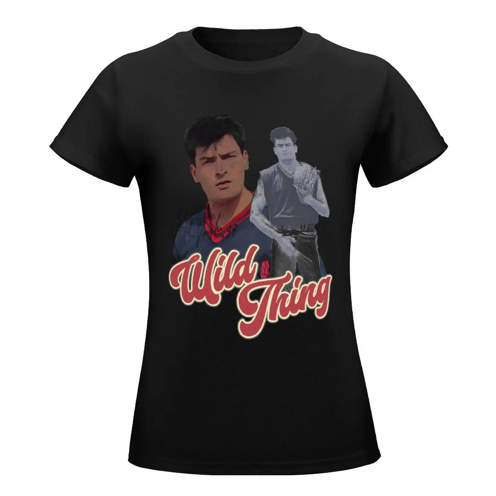 Ricky 'Wild Thing' Vaughn T-Shirt vintage oversized animal prinfor anime clothes Women's t-shirt