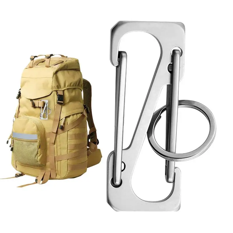 Climbing Key Holders Mountaineering Buckle Portable Climbing Quick Open Safety Keyring For Camping And Hiking