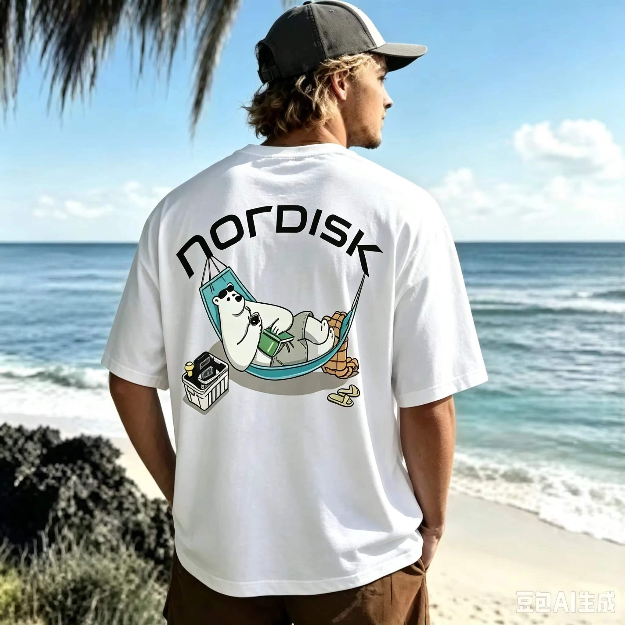 Sommerliches, hochwertiges, schlicht bedrucktes T-Shirt für Männer und Frauen, aus Baumwolle, locker geschnitten, lässig, kurzärmelig, Herren-T-Shirts, Herren-Oberteile – Detail 6