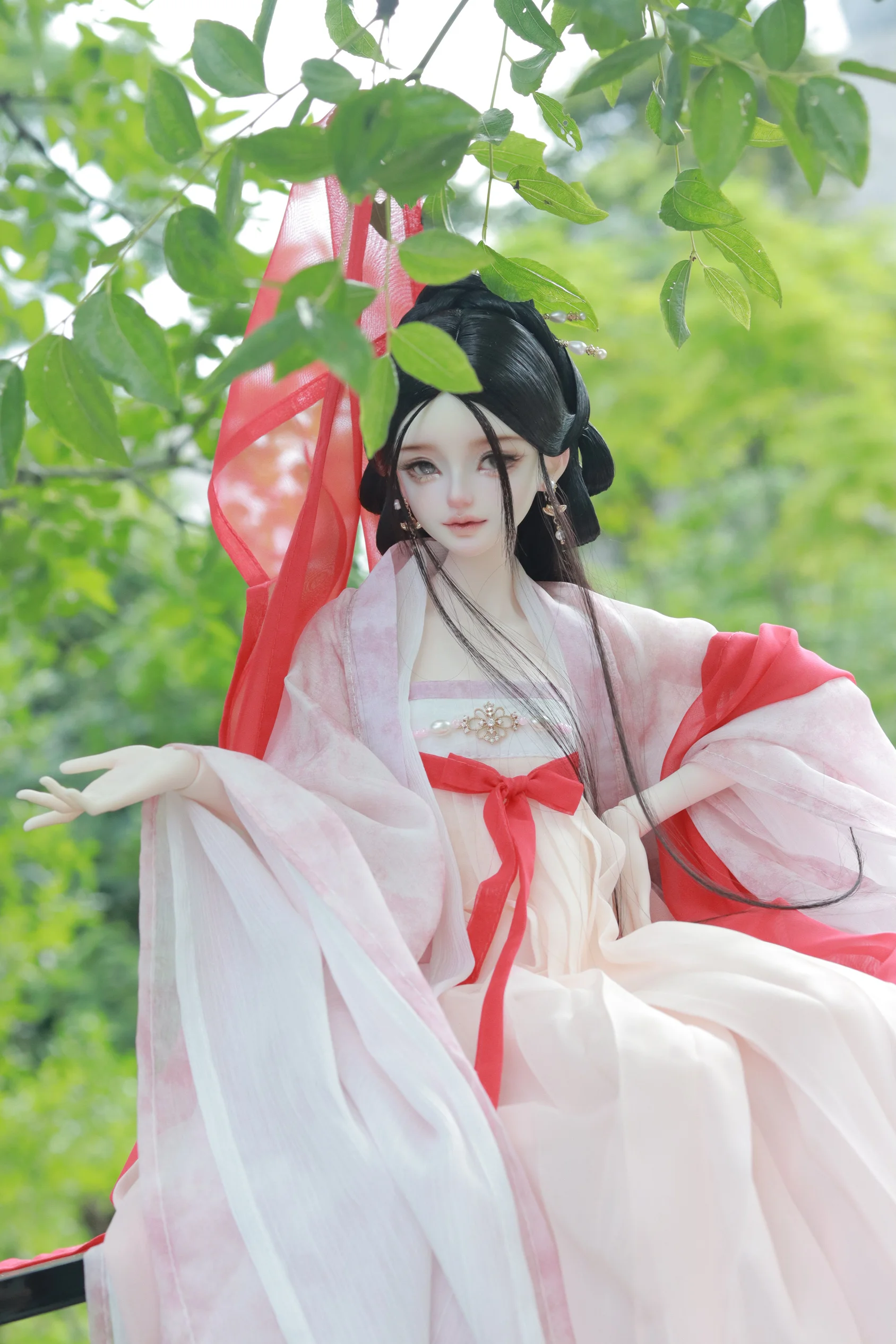 1/4 1/3 Scale BJD Ancient Costume Skirt Chinese Hanfu Long Robe Fairy Dress For BJD/SD MSD SD13 Big Girl Doll Accessories A2093