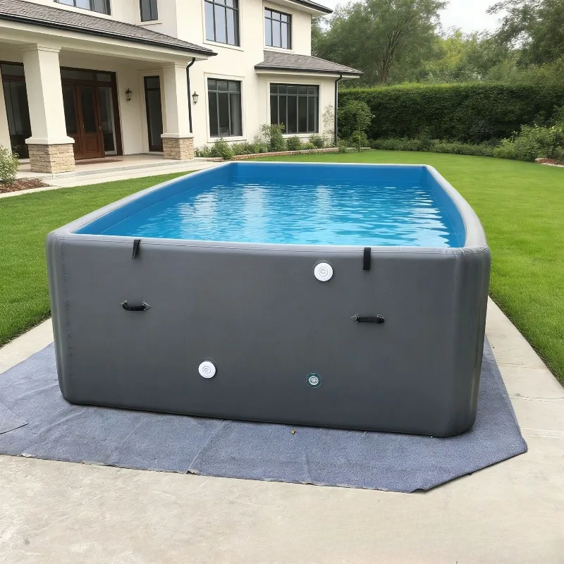 5x3x1.5m Square Brushed-finish Inflatable Swimming Pool Ideal for Outdoor Family Swimming and Water Activities in Summer