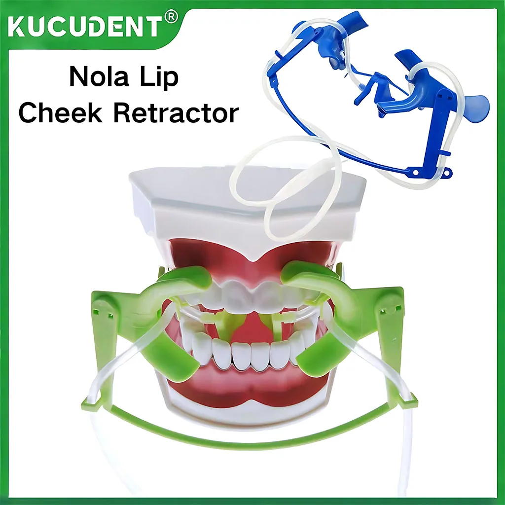 

1 шт., стоматологический ретрактор для губ и щек Nola со слюным аспиратором, регулируемый открывалка для рта, система сухого поля для полости рта, инструмент для отбеливания зубов
