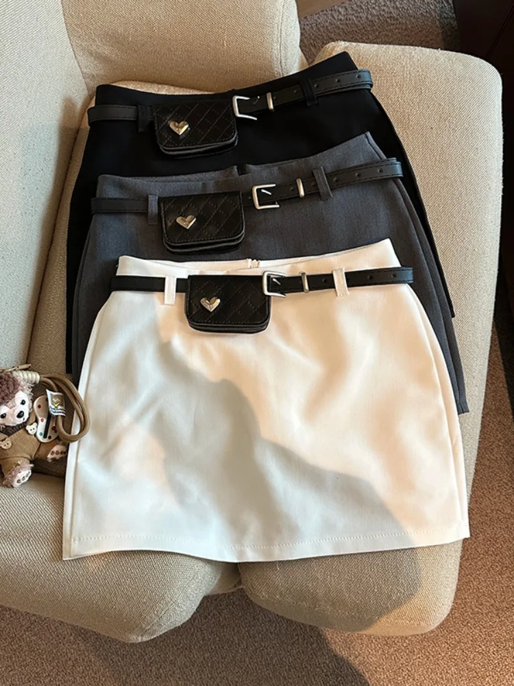 

Американский стиль: сексуальный костюм с короткой юбкой, женская новинка весенней коллекции, с завышенной талией, облегающая, А-силуэт, с защитой от просвечивания, маленький размер, юбка-обертка, короткая юбка.