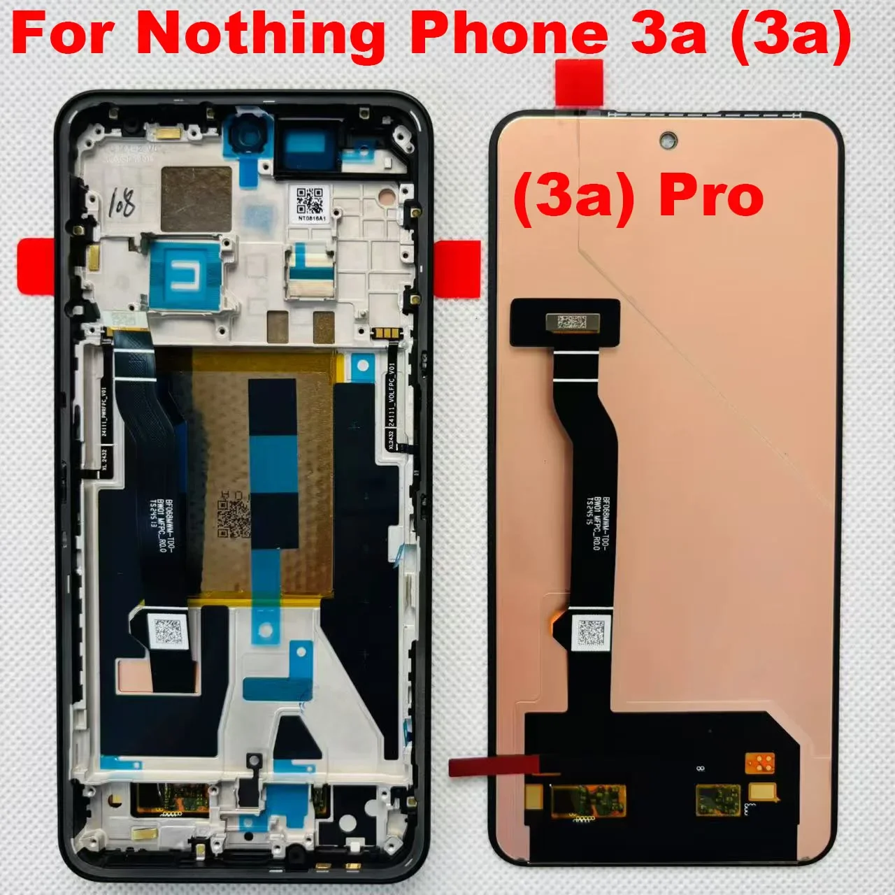 6.77 Inch AMOLED 120Hz Display Touch Screen Digitizer Assembly for Nothing Phone 3A A059 3A Pro