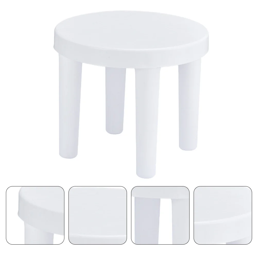 Stool Plastic Low Chair Portable Non-skid Footrest Non-slip Home Step Round Anti-slip Child