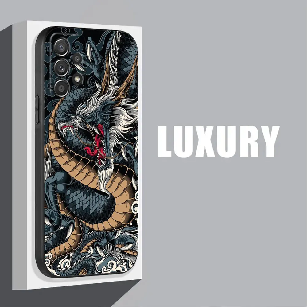Hokusai The Great Wave Anime For Samsung Galaxy A55 Dragon Case A54 A52 A53 A51 A34 A35 A33 A32 A50 A72 A71 A30 A7 A9 Soft Cover