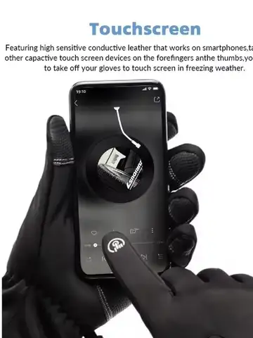 Outdoor Winter Gloves Motorcycle Gloves With Fleece Lined Touch Screen Snow Glove Waterproof Thermal Gloves For Riding