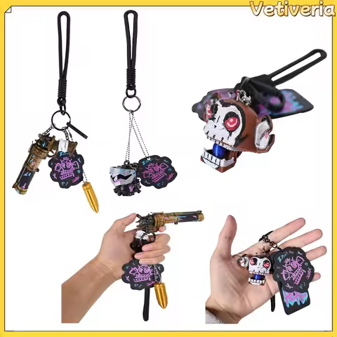 Arcane Jinx Cosplay Props Monkey Keychain Pendant Game LoL Roleplay Key Chain Halloween Carnival Party Disguise Accessories