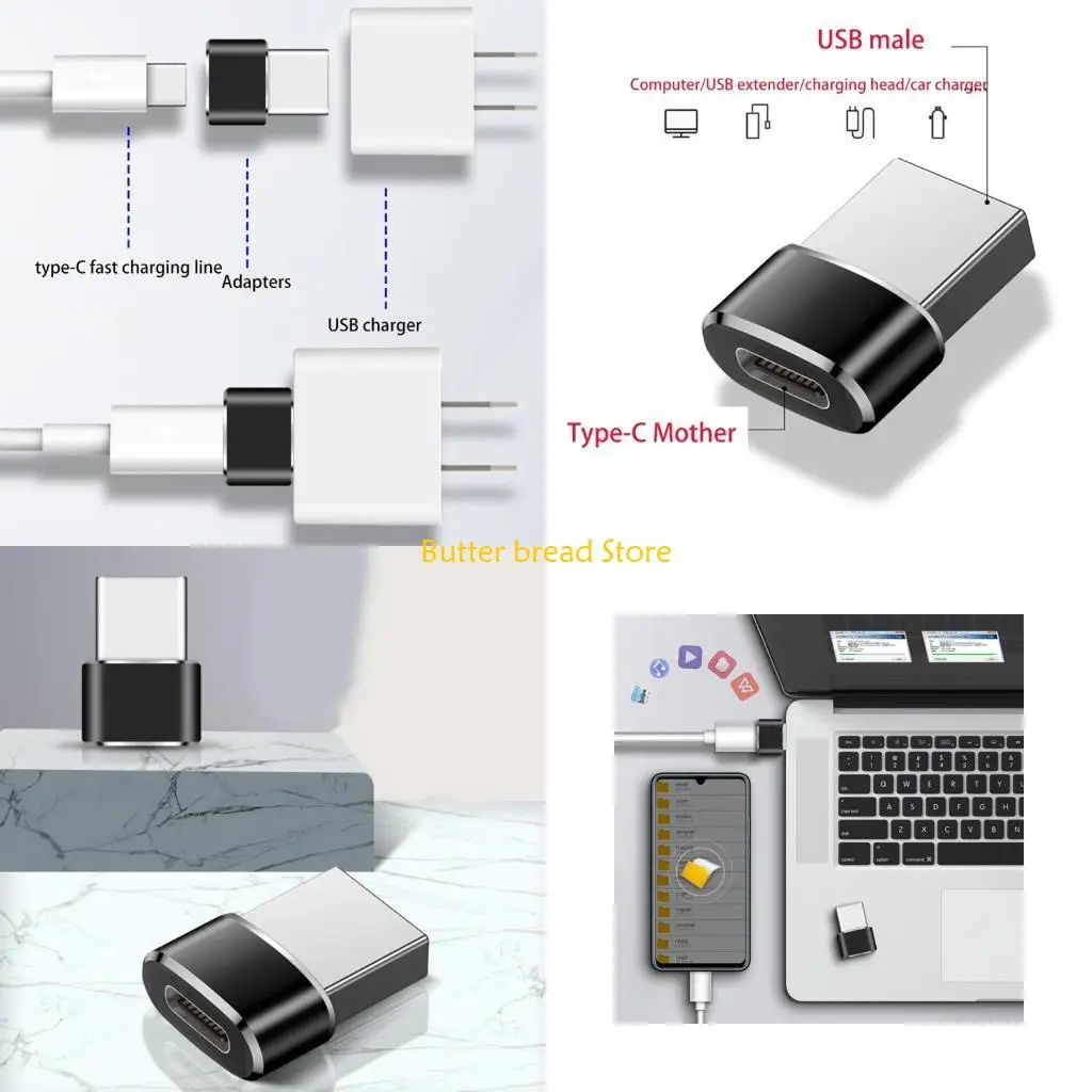 W89C Fast USB Type A Male To USB Type C Female Data Transfer Charging Converter Tool