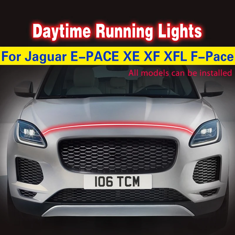 

Daytime Running Light Car DRL The Fog Driving Daylight Head Drl Lamps For Jaguar E-PACE XE XF XFL F-Pace Universal Light Strip