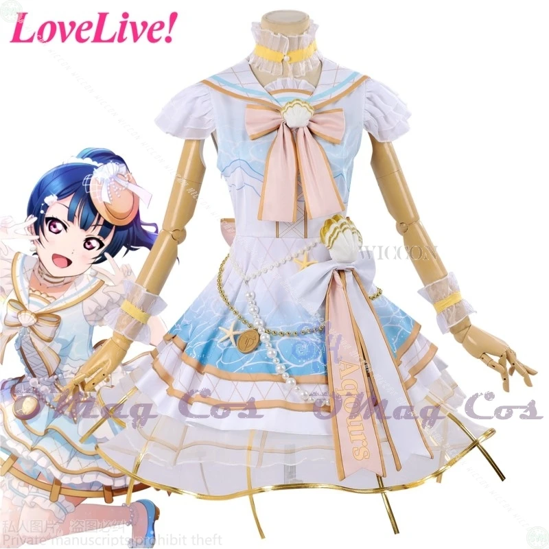 

LoveLive! Солнце!! Мацуура Канан Косплей Мушка Лолита Торт Платье Идол Униформа Парик Хэллоуин