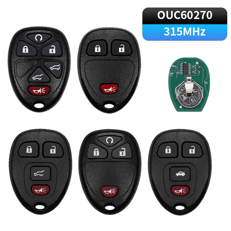 3/4/6 Buttons Remote Car Key Chip OUC60270 315MHz For Chevrolet Spark Nubira Z71 Captiva Cruze Aveo Matiz Sail Corsa Accessories