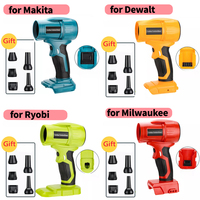 For Makita/Bosch/Dewalt/Milwaukee/Ryobi 18-20V Li-ion Battery Violent Wireless Fan Jet Turbo Blower fan Adjustable & 5 nozzles