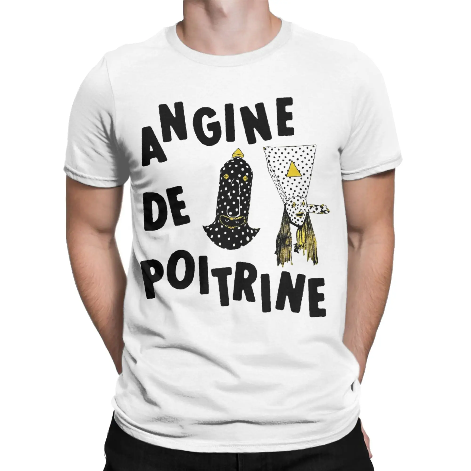 Canadian Angine de Poitrine Rock Band T-Shirts Men Women  Vintage 100% Cotton Tees Short Sleeve T Shirts Plus Size Clothes