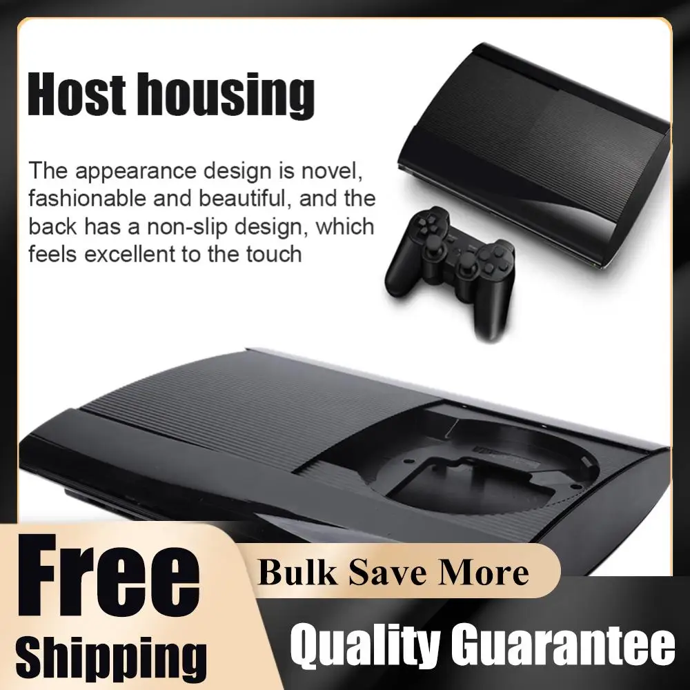 完全なゲームコンソールケース-フルキット-ゲームアクセサリー-ブラック-ネジ付き-交換用ハウジング-ps3-スーパースリム-4k-4000用