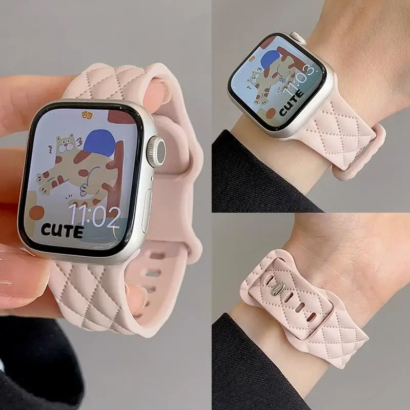 Силиконовый ремешок для часов Apple Watch ultra 2, ремешок 49 мм, 44 мм, 40 мм, 41 мм, 46 мм, 42 мм, 45 38, браслет correa iwatch series 10 9 8 7 se