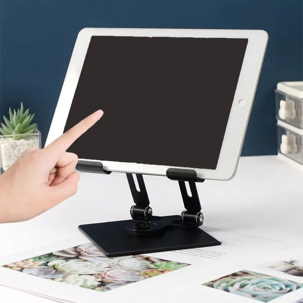 

360 ° Вращающаяся подставка для планшета, регулируемый многоугольный держатель для планшета, складной рассеиватель тепла, кронштейн для планшета, телефона, настольный держатель