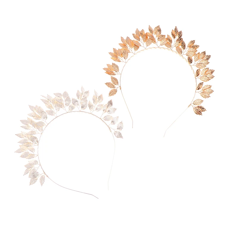 金色の金属の葉のヘッドバンド,王冠,ティアラ,頭飾り,ローマの女神,ギリシャの髪のジュエリー,花嫁の結婚式のアクセサリー