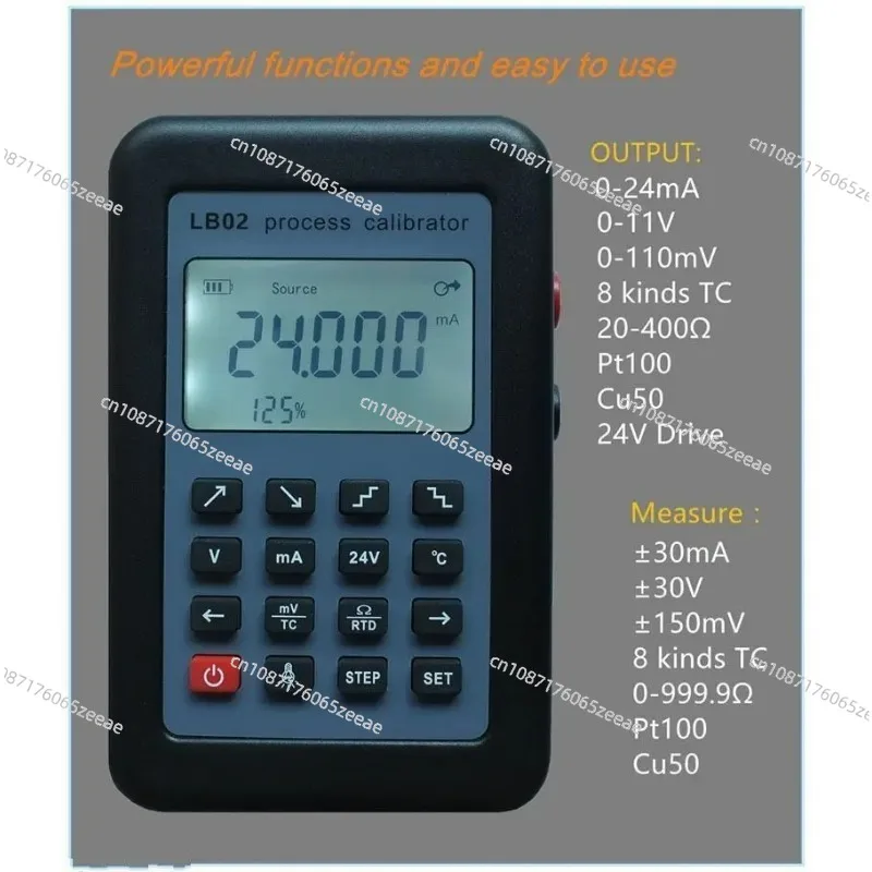 LB02 Resistance Voltage Meter 4-20mA 0-10V/mV Signal Generator Source Thermocouple PT100 Temperature Process Calibrator Tester