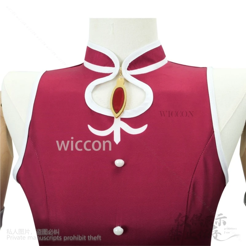 أنيمي Puella Magi Madoka Magica تأثيري ساكورا كيوكو فستان أحمر موحد لوليتا الباروكات للفتيات هالوين عيد الميلاد كوس مخصص