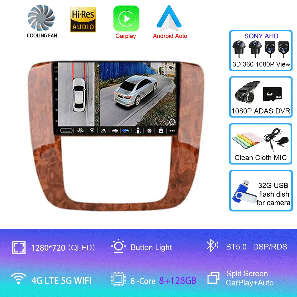 8G 128G DVR 360