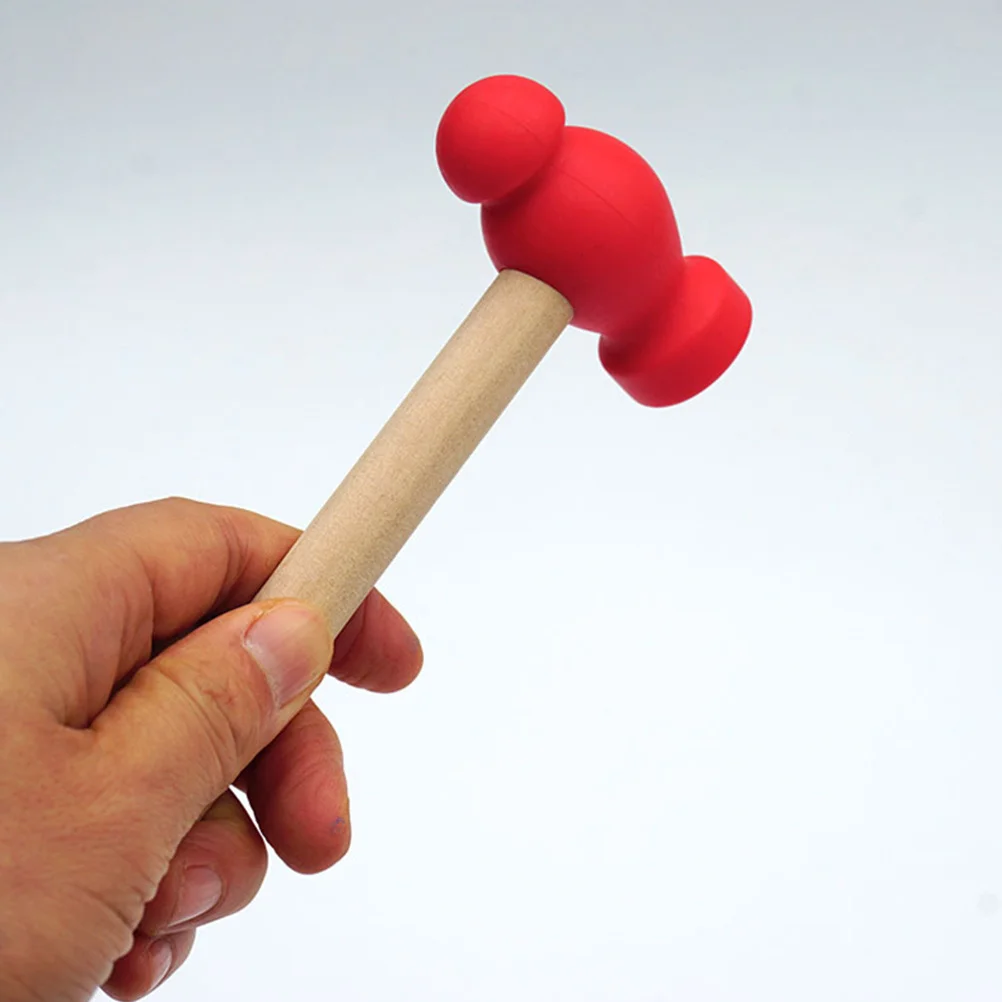 3 قطعة مطرقة خشبية صغيرة للأطفال أداة إصلاح منزلية للأطفال الصغار محاكاة صيانة خشبية متعددة الأغراض #3