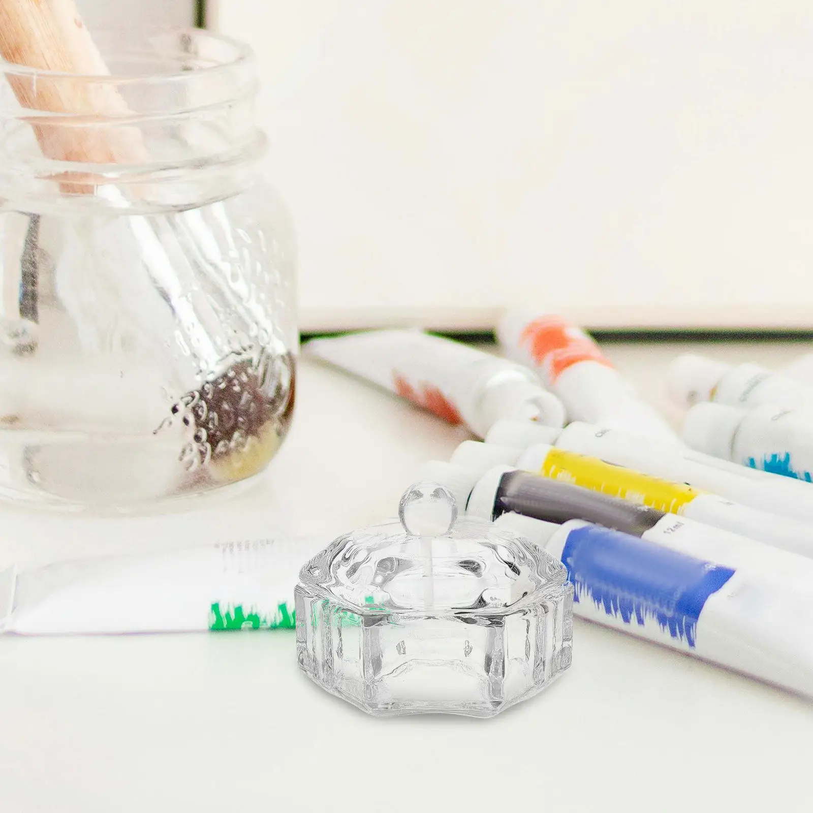 2Pcs Water Crystal Dip Pen Washing Holder Multipurpose Glass Cleaning Cup for Glass Pen Enthusiasts Multipurpose Holder