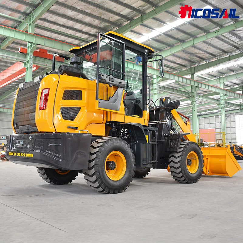 Le chargeur frontal 4x4 motoréducteur le plus populaire en Chine avec un nouveau moteur, capacité de charge de 2 à 6 tonnes, accessoires de seau polyvalents