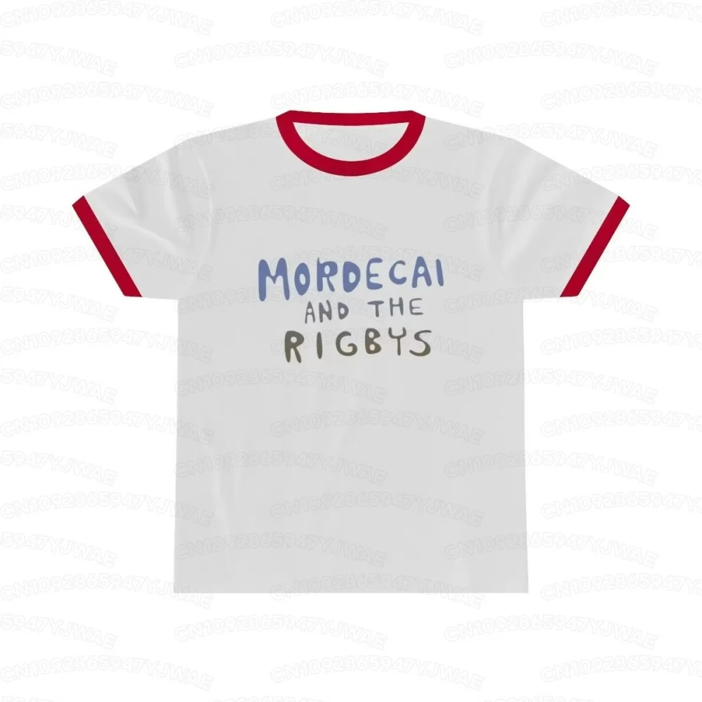 Men's Women's Mordecai and the Rigbys Ringer TShirt TV Serie Graphic Tee Funny Cartoon Unisex Cosplay T-shirt Streetwear