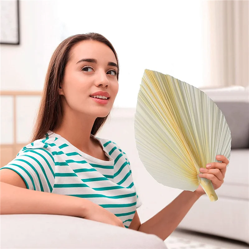 Folhas de palmeira secas brancas grandes A24P - qualidade premium - 18 peças elegantes e modernas boho para decoração de casa e casamento - arte de parede